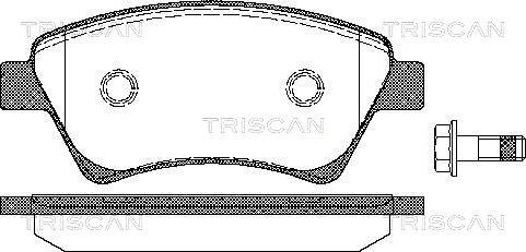 Triscan 8110 25020 - Тормозные колодки, дисковые, комплект autospares.lv