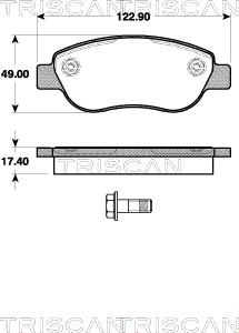 Triscan 8110 25022 - Тормозные колодки, дисковые, комплект autospares.lv