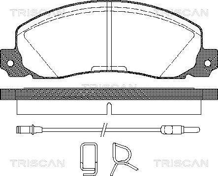 Triscan 8110 25846 - Тормозные колодки, дисковые, комплект autospares.lv