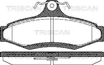 Triscan 8110 21004 - Тормозные колодки, дисковые, комплект autospares.lv