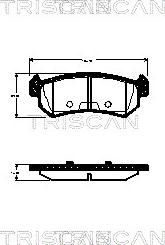 Triscan 8110 21006 - Тормозные колодки, дисковые, комплект autospares.lv