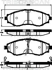 Triscan 8110 21008 - Тормозные колодки, дисковые, комплект autospares.lv