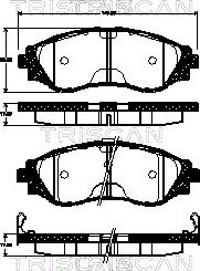 Triscan 8110 21010 - Тормозные колодки, дисковые, комплект autospares.lv