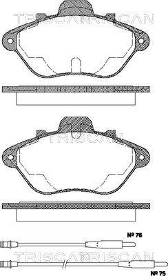 Triscan 8110 28940 - Тормозные колодки, дисковые, комплект autospares.lv