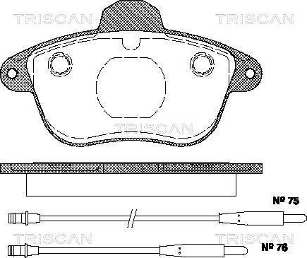 Triscan 8110 28968 - Тормозные колодки, дисковые, комплект autospares.lv