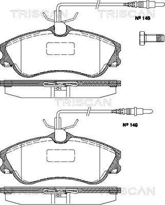 Triscan 8110 28008 - Тормозные колодки, дисковые, комплект autospares.lv