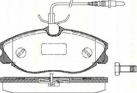 Triscan 8110 28003 - Тормозные колодки, дисковые, комплект autospares.lv