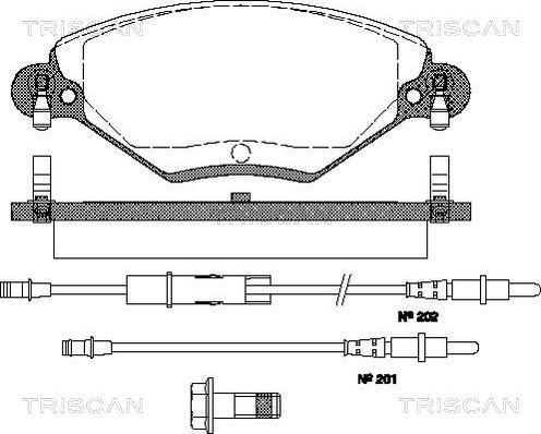 Triscan 8110 28019 - Тормозные колодки, дисковые, комплект autospares.lv