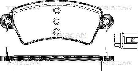 Triscan 8110 28015 - Тормозные колодки, дисковые, комплект autospares.lv