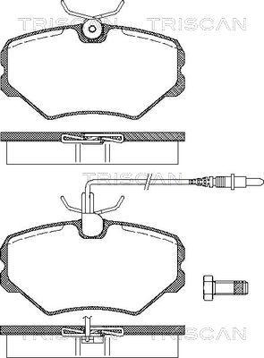 Triscan 8110 28011 - Тормозные колодки, дисковые, комплект autospares.lv