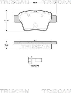 Triscan 8110 28039 - Тормозные колодки, дисковые, комплект autospares.lv