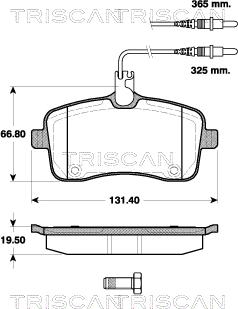 Triscan 8110 28035 - Тормозные колодки, дисковые, комплект autospares.lv