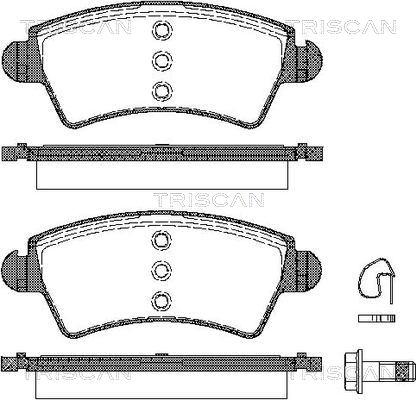 Triscan 8110 28031 - Тормозные колодки, дисковые, комплект autospares.lv