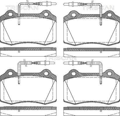 Triscan 8110 28033 - Тормозные колодки, дисковые, комплект autospares.lv