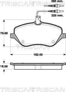 Triscan 8110 28037 - Тормозные колодки, дисковые, комплект autospares.lv