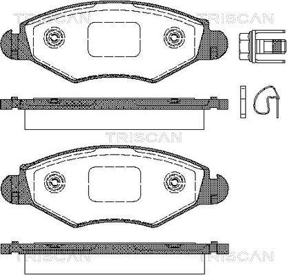 Triscan 8110 28025 - Тормозные колодки, дисковые, комплект autospares.lv