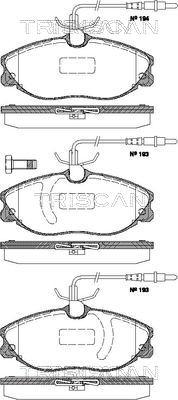 Triscan 8110 28023 - Тормозные колодки, дисковые, комплект autospares.lv