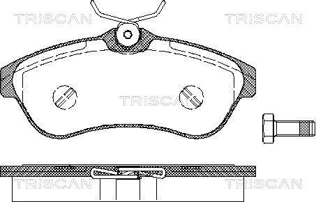 Triscan 8110 28027 - Тормозные колодки, дисковые, комплект autospares.lv