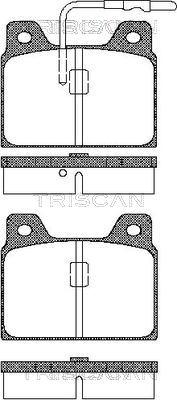 Triscan 8110 28723 - Тормозные колодки, дисковые, комплект autospares.lv