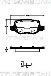 Triscan 8110 23045 - Тормозные колодки, дисковые, комплект autospares.lv