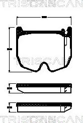 Triscan 8110 23040 - Тормозные колодки, дисковые, комплект autospares.lv