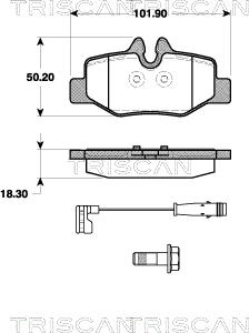 Triscan 8110 23043 - Тормозные колодки, дисковые, комплект autospares.lv