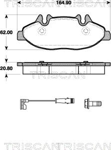 Triscan 8110 23042 - Тормозные колодки, дисковые, комплект autospares.lv