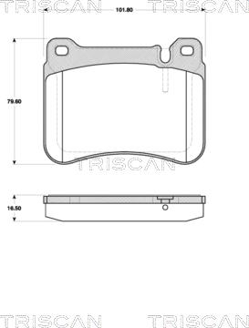 Triscan 8110 23050 - Тормозные колодки, дисковые, комплект autospares.lv