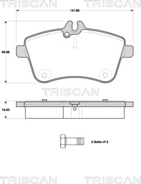 Triscan 8110 23053 - Тормозные колодки, дисковые, комплект autospares.lv