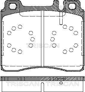 Triscan 8110 23004 - Тормозные колодки, дисковые, комплект autospares.lv