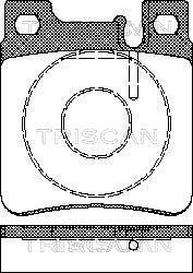 Triscan 8110 23003 - Тормозные колодки, дисковые, комплект autospares.lv