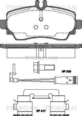 Magneti Marelli BP1205 - Тормозные колодки, дисковые, комплект autospares.lv