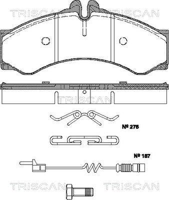 Triscan 8110 23037 - Тормозные колодки, дисковые, комплект autospares.lv