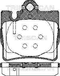 Triscan 8110 23025 - Тормозные колодки, дисковые, комплект autospares.lv