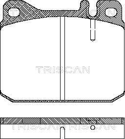 Triscan 8110 23222 - Тормозные колодки, дисковые, комплект autospares.lv