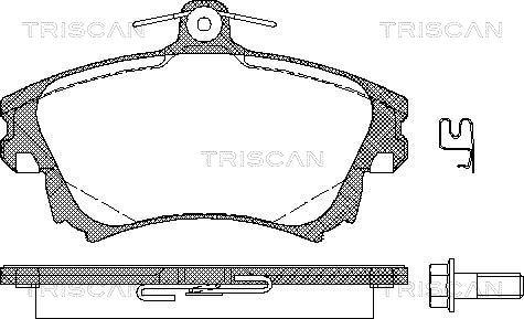 Triscan 8110 27005 - Тормозные колодки, дисковые, комплект autospares.lv