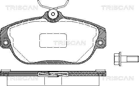 Triscan 8110 27002 - Тормозные колодки, дисковые, комплект autospares.lv