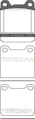 Triscan 8110 27007 - Тормозные колодки, дисковые, комплект autospares.lv