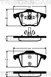 Triscan 8110 27011 - Тормозные колодки, дисковые, комплект autospares.lv