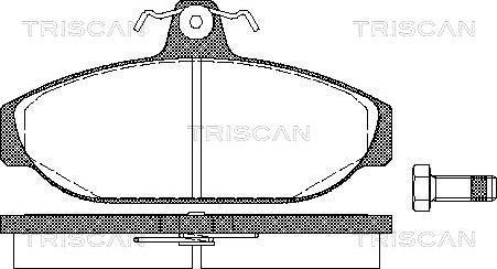 Triscan 8110 27150 - Тормозные колодки, дисковые, комплект autospares.lv