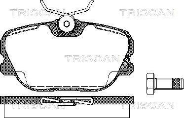 Triscan 8110 27894 - Тормозные колодки, дисковые, комплект autospares.lv