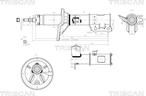 Triscan 8705 43101 - Амортизатор autospares.lv