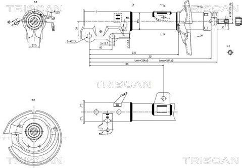 Triscan 8705 16111 - Амортизатор autospares.lv