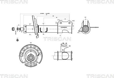 Triscan 8705 10103 - Амортизатор autospares.lv