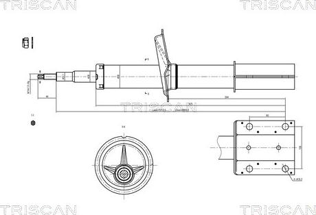 Triscan 8705 10102 - Амортизатор autospares.lv