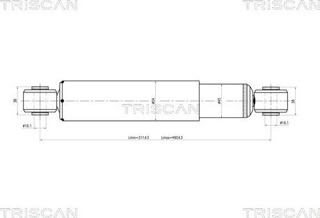 Triscan 8705 10205 - Амортизатор autospares.lv