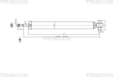 Triscan 8705 10201 - Амортизатор autospares.lv