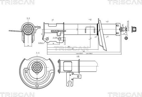 Triscan 8705 24105 - Амортизатор autospares.lv