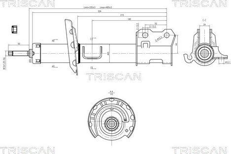 Triscan 8705 24107 - Амортизатор autospares.lv