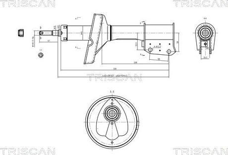 Triscan 8705 25101 - Амортизатор autospares.lv